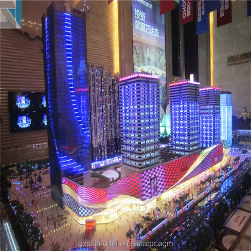 Extraordinary acrylic building model for commercial real estate, Nice scale model maker