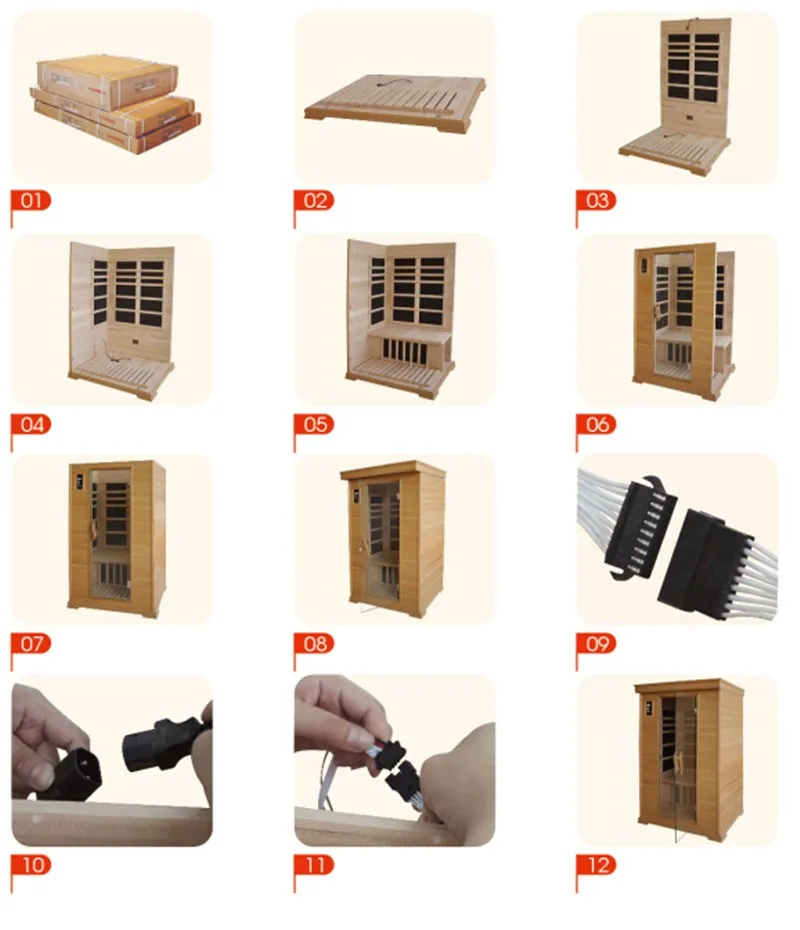 dry finnish russian cheapest luxury seks far one person portable infrared mini home steam sauna room KN-001C