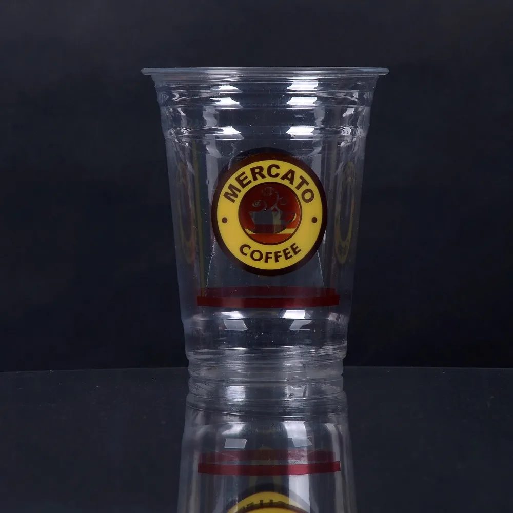 
16 oz 500 cc PET Disposable Transparent Plastic Smoothie Milkshake Cup 