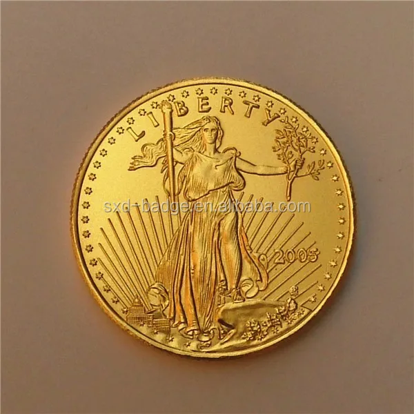 
1 oz 22k American gold eagle coin,replica tungsten gold coin from China 