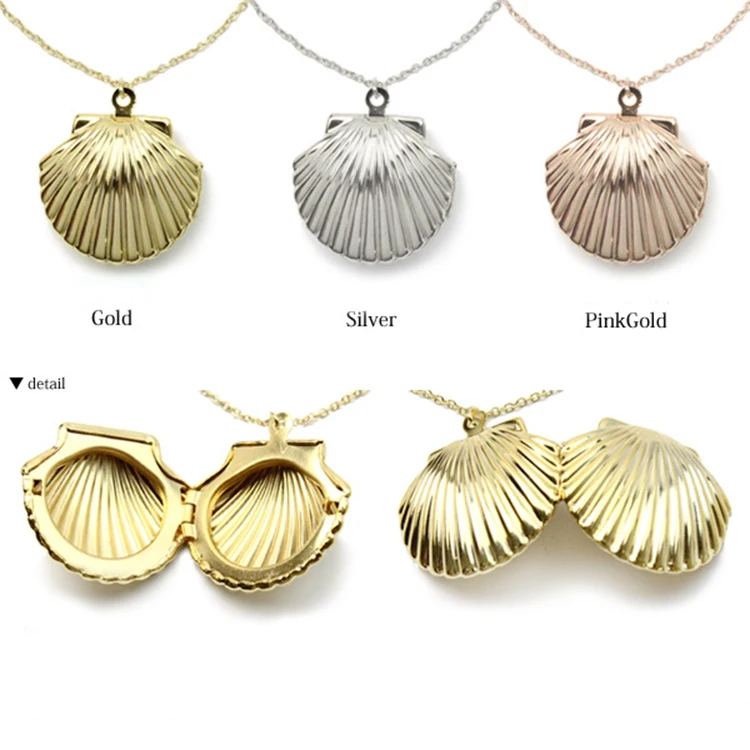 Chinese factory custom couple love fashion shell pendant locket fine fashion jewelry necklaces