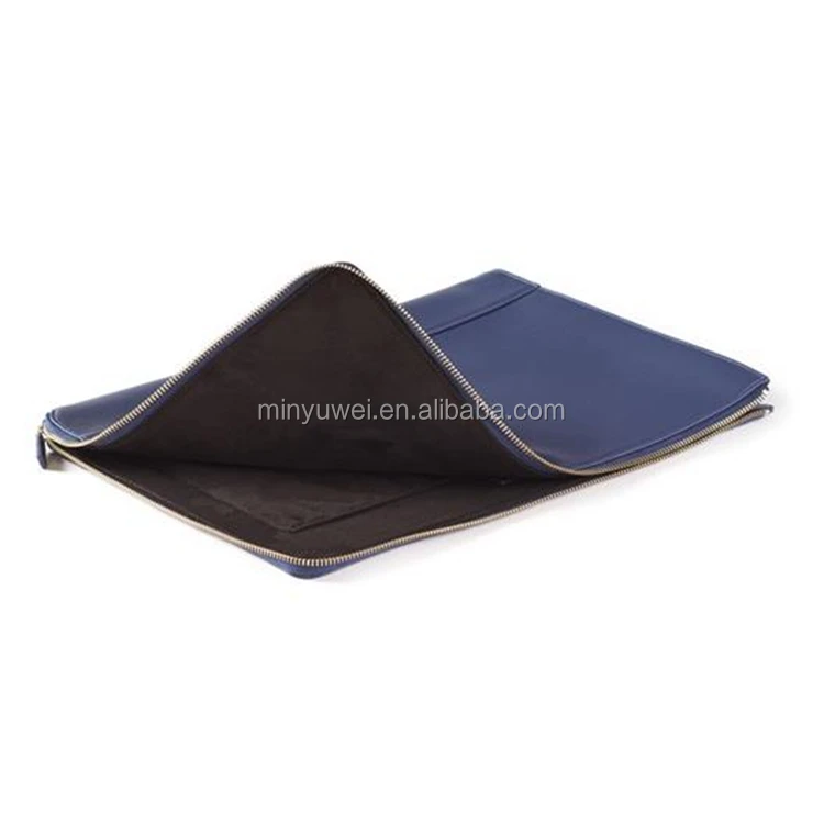 fashion black A4 document bag genuine leather padfolios case file folder bag manufacturers