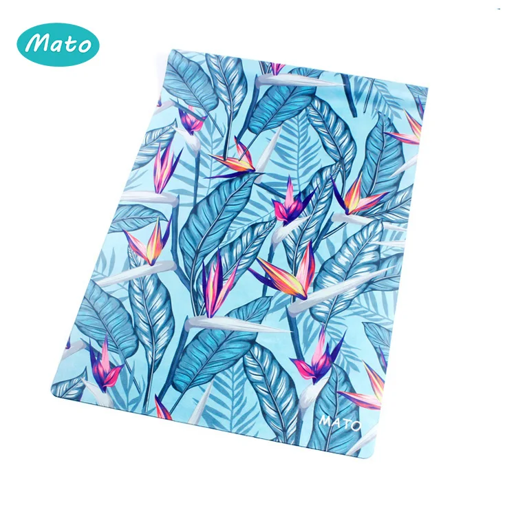 Wholesale folding non slip organic 100% natural rubber full color custom printed yoga mat