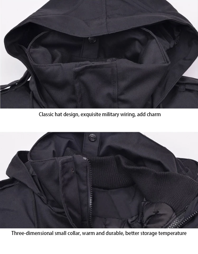 
Custom Design Winter Black Military Security Guard Clothing Army Uniform Supplies 