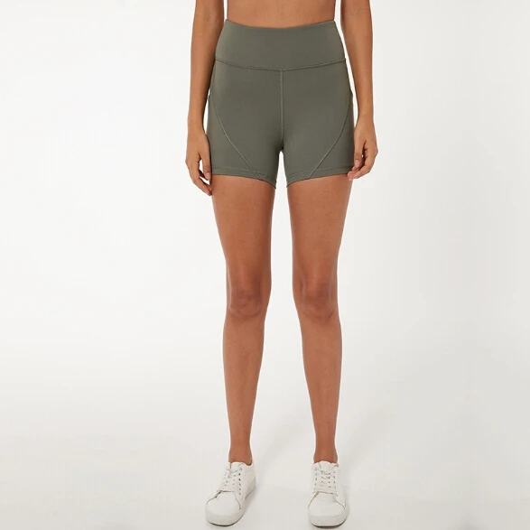 OEM athletic wear fitness shorts with pocket for women yoga