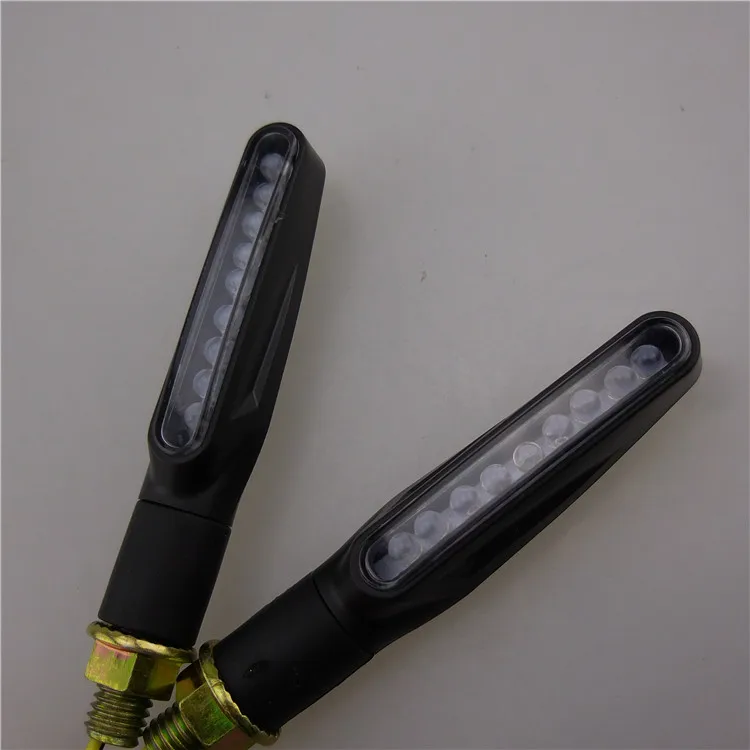 Motorcycle Indicators Flowing Turn Signal Lights Motorbike Turning Indicators 12V 9 LED for Scooter Quad Cruiser Off Road