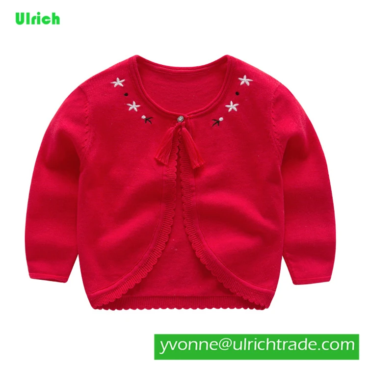
JY535 baby child girls knitted cardigan pure cotton sweater shawl one button 