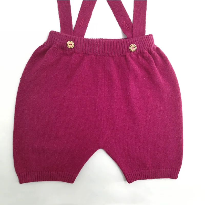
Manufacturer wine red cotton baby boy pants with braces 