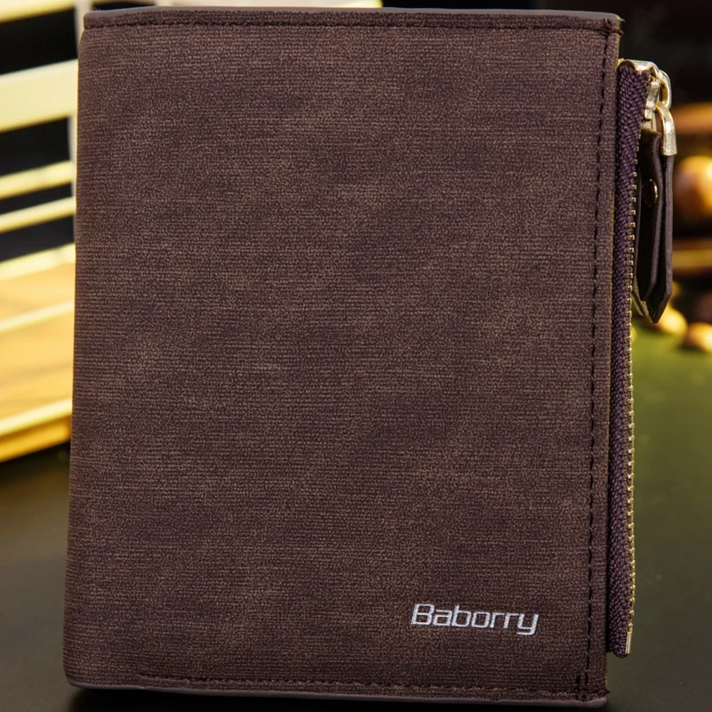 Baborry RFID защитный мужской кошелек Кожаные мужские кошельки с карманом для монет Винтажный Мужской функциональный Короткий из искусственной кожи