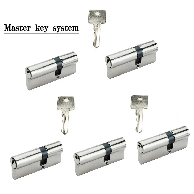 Professional euro profile standard 65mm 75mm 85mm 95mm safe hotel double side open master key door lock cylinder