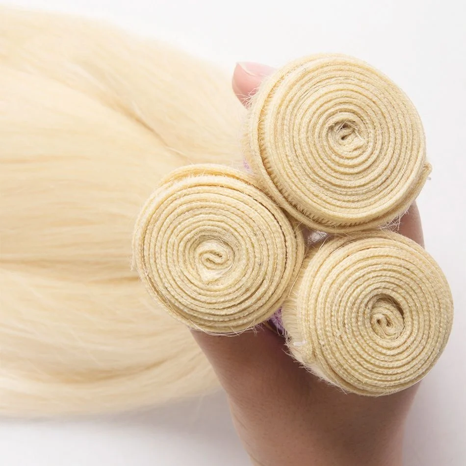 Grade 10A hair Straight Hair Russian 613# Cuticle Aligned Virgin Blonde Hair
