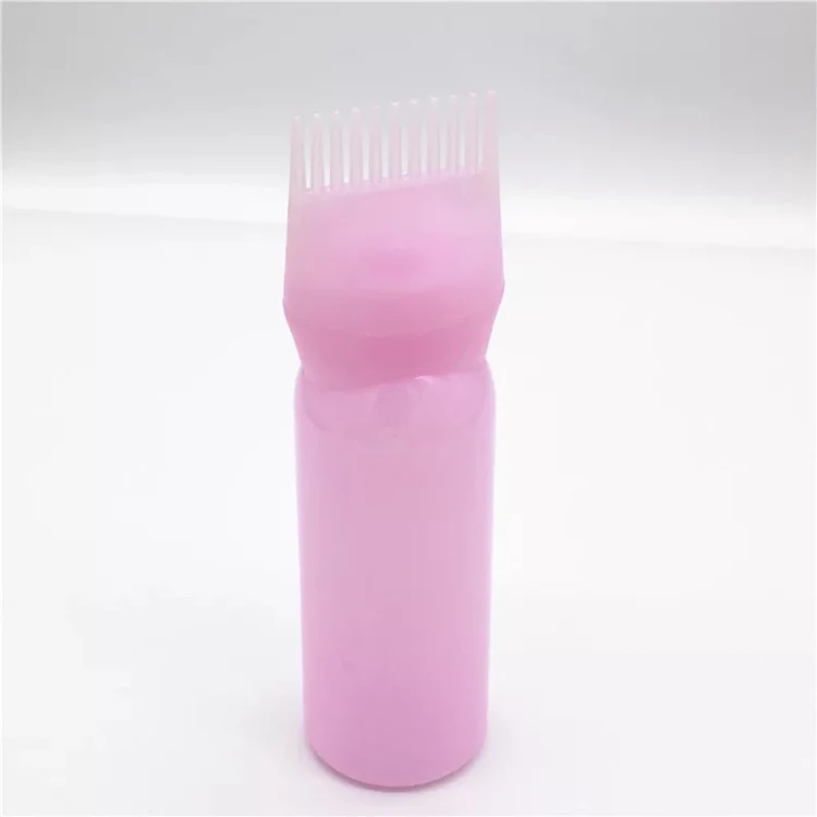 Beauty Salon Hair Coloring Dye Dispensing Oil Applicator Bottle Hair Dye Oil Applicator Bottle With Comb Brush