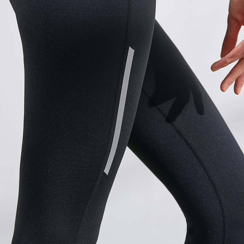 Ladies Tights Asian Leggings 86% Polyester 14% Spandex Workout Pants Yoga Leggings Print Reflective Fabric Black Women