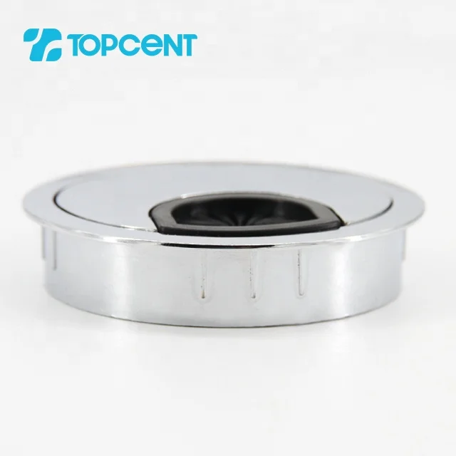 TOPCENT 50/60 mm Decorative Furniture Computer Office Desk Hole Cover Table Cable Grommet