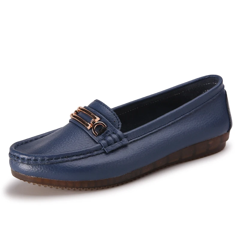 2022 женская обувь Новейшие кожаные туфли женские нескользящие лоферы на плоской подошве стильные sepatu