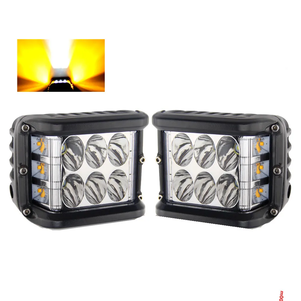 Цвет желтый, синий, красный; Строб 36w Светодиодный прожектор 12v Мини желтый светодиод Трактор 3 дюймов Автомобильный светодиодный свет работы