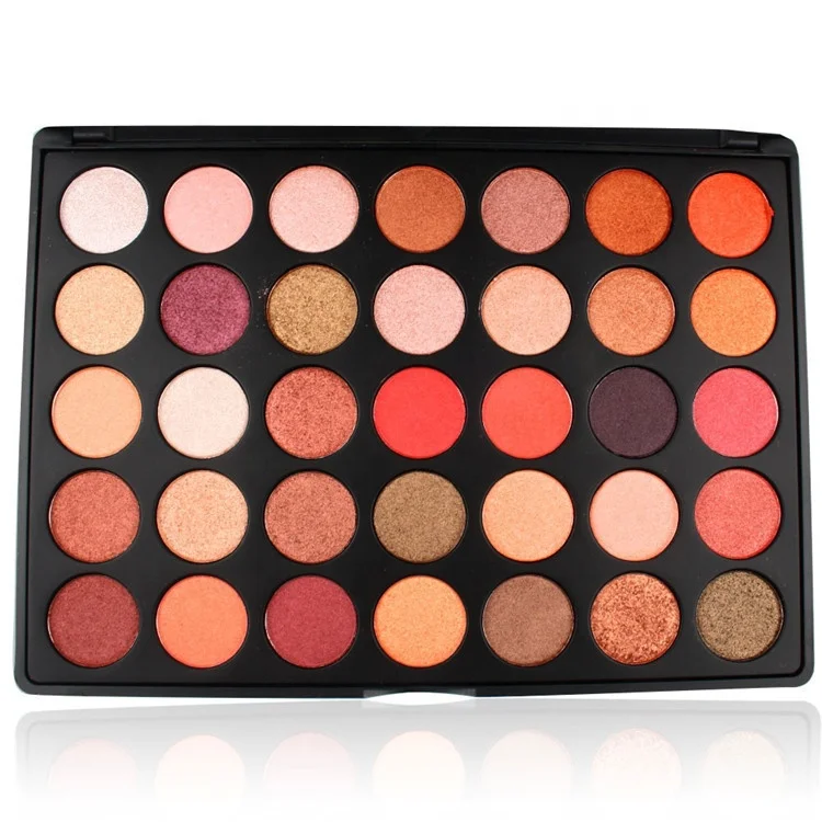 Inexpensive Good Make Up Cosmetics 35 Glitter Custom Eyeshadow Palette
