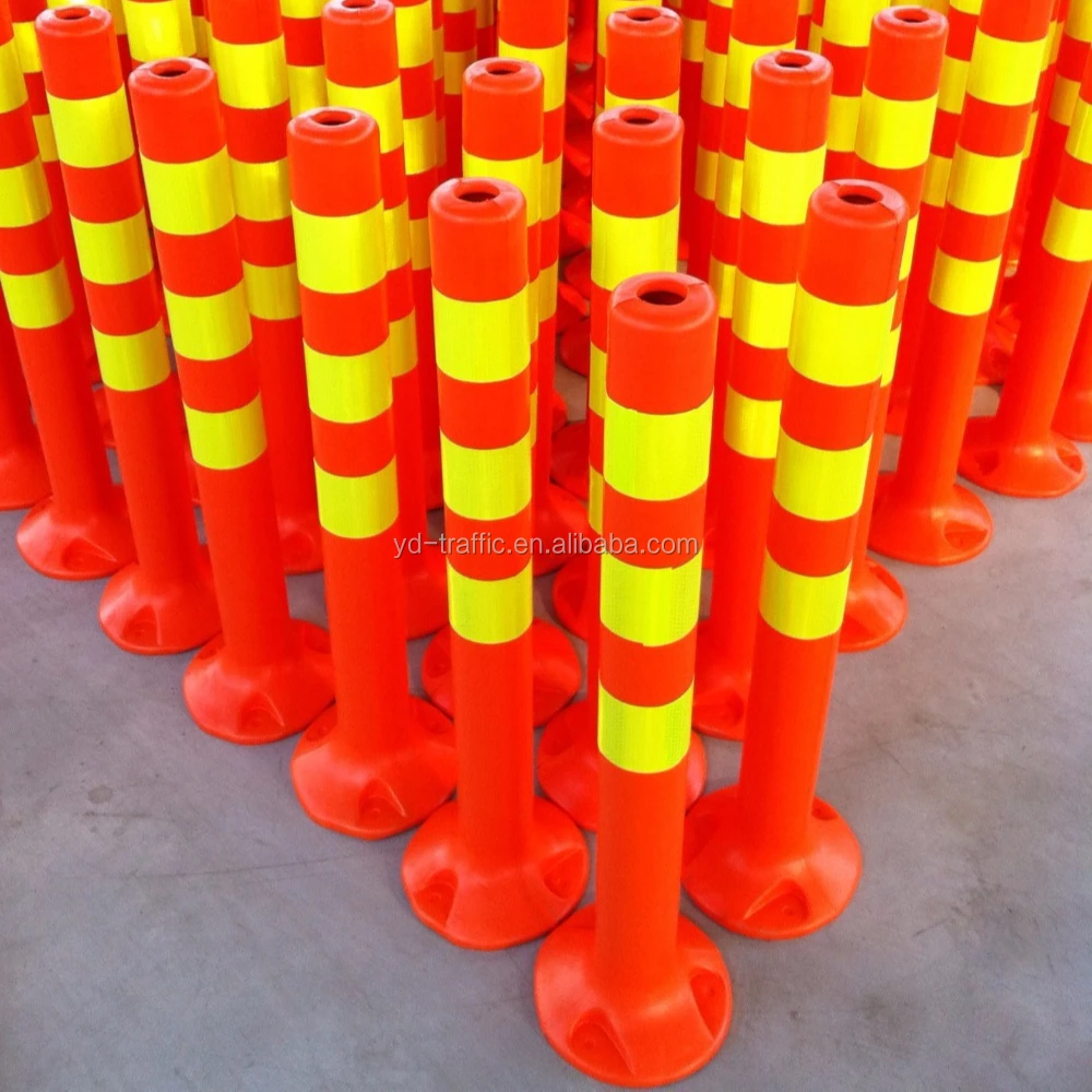 warning post 75CM bollard flexible post traffic delineator post