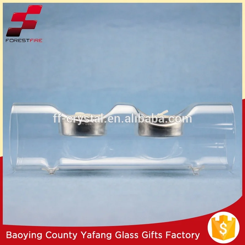 Factory Hand Made Transparent Glass Tealight Holder/Clear Glass Tealight Holder/Tealight Holder Glass for Large Party Supplier