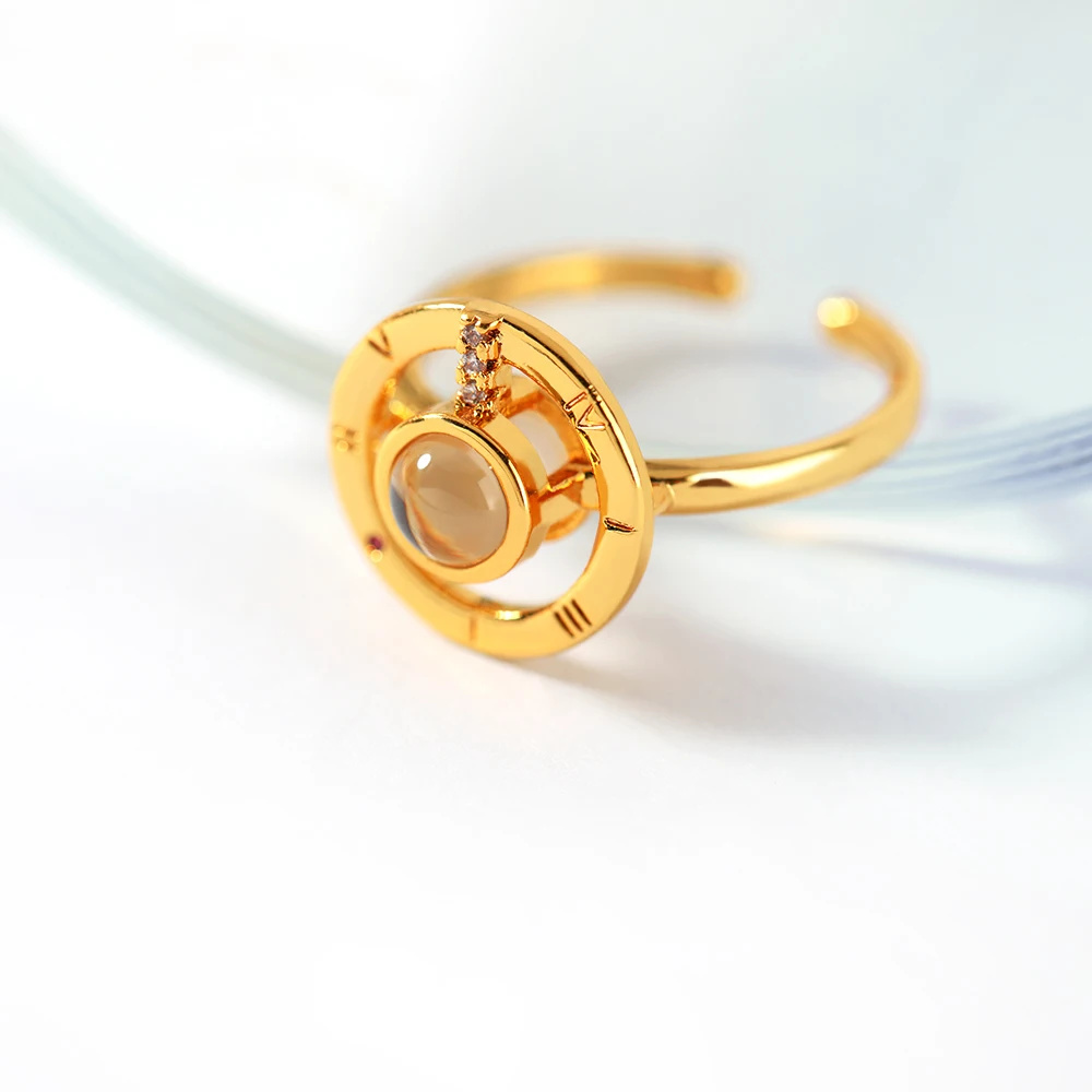 New coming unique design copper ring 100 languages I love you projection design ring