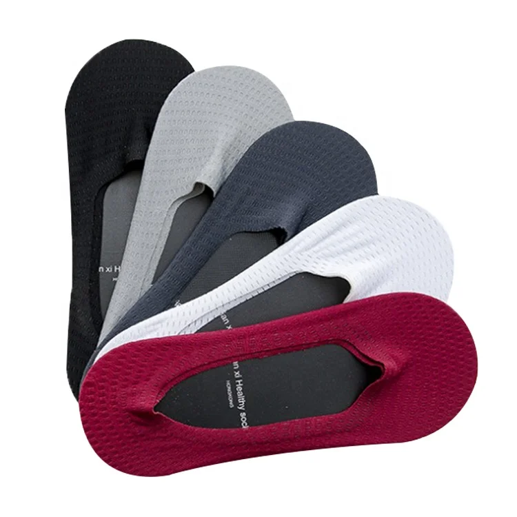 
Best Sales Non Slip Solid Color Custom Invisible No Show Socks For Men 