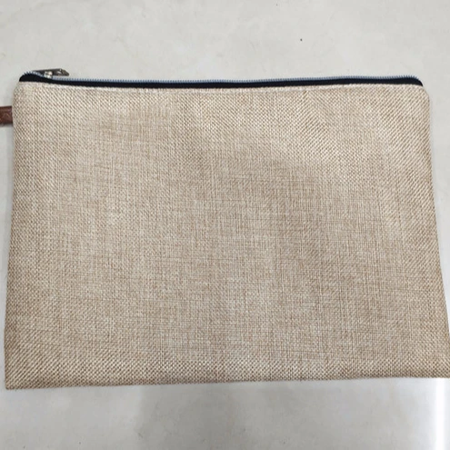 Wholesale Blank Jute Burlap Cosmetic Bag