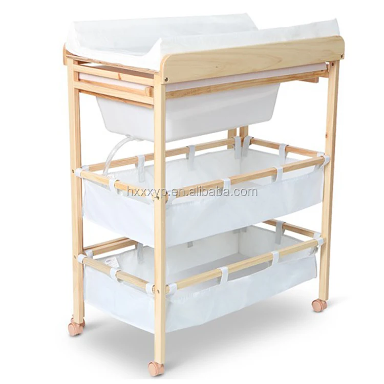 Wholesale cheap wooden baby diaper changing table