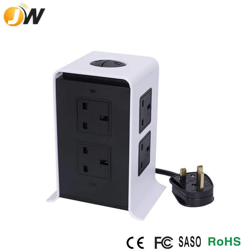 Вертикальная защита для интеллектуального зарядного устройства с 8 розетками и 4 USB-портами
