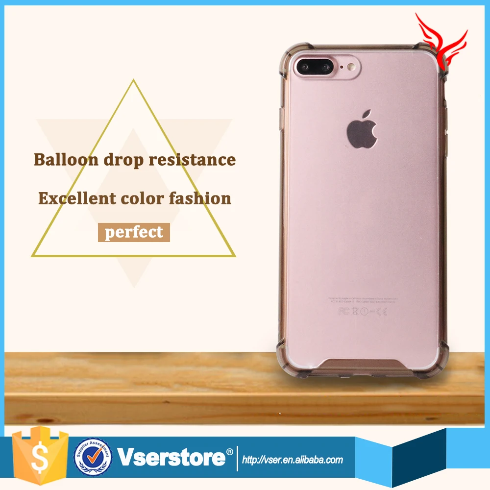 Ultra Thin Crystal Clear Transparent Airbag Shockproof Acrylic PC Phone Case For iPhone 7 Plus