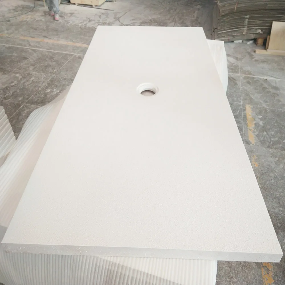 US Hotel Cultured Marble Standard Rectangle Shower Base