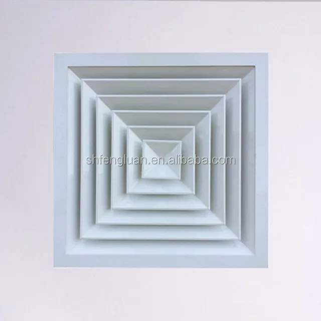 high quality air conditioning ceiling aluminum square diffuser