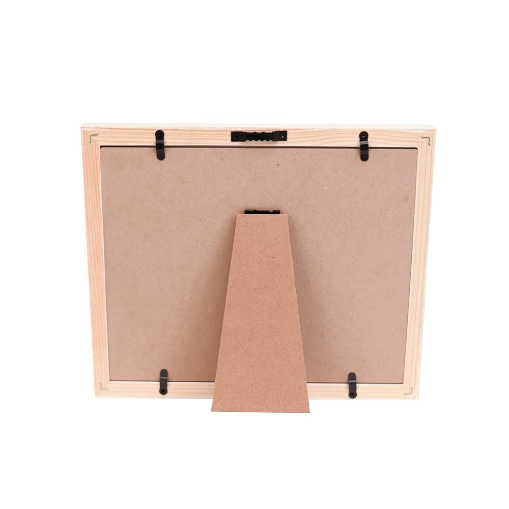 High quality wooden shadow box 3d handprint baby hospital bracelet frame kit