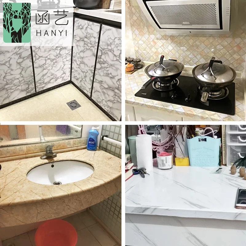 Modern Simple High Gloss Pvc Film Pure White Marble Wallpaper