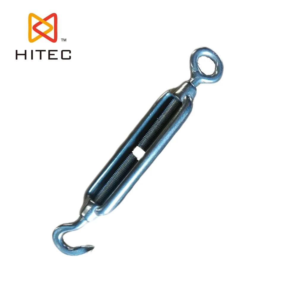 Open body stainless steel rigging hardware  wire rope turnbuckle with eye and hook