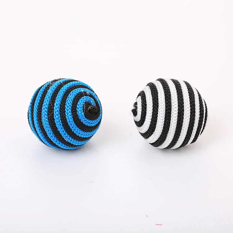 
Factory stock Interactive nylon band rope wire wrapping ball cat toy 