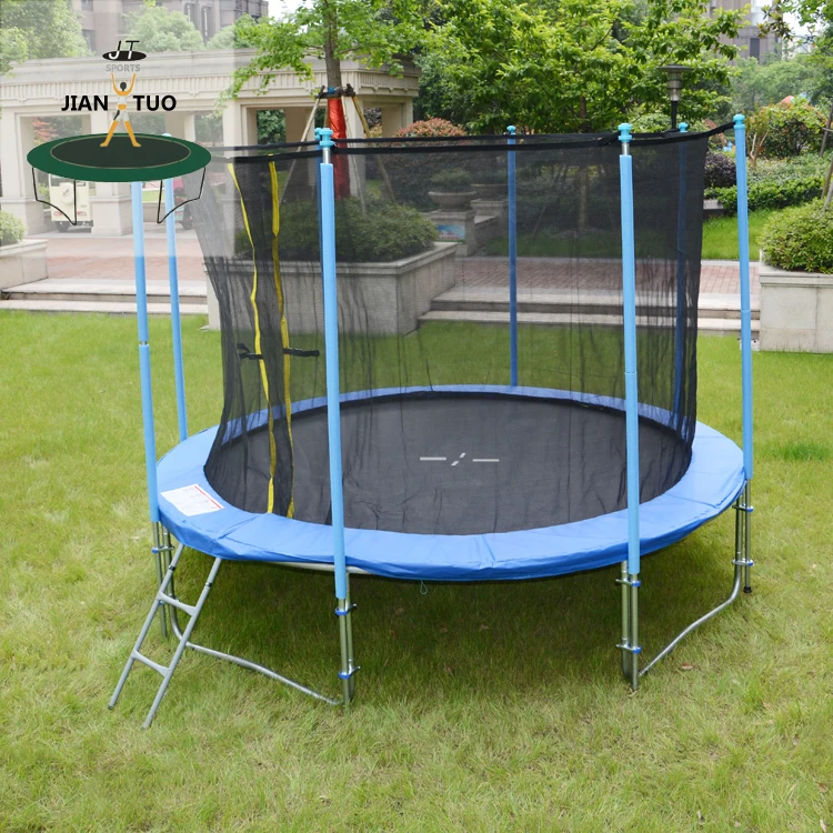 JianTuo 10FT Gymnastic Outdoor Round Trampoline With Safety Enclosure Manufacturer & Exporter
