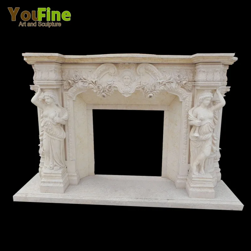 Indoor Ornaments Marble Fireplace for Decoration