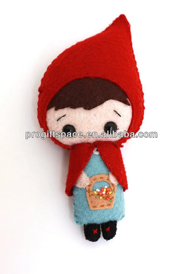 
 Лидер продаж, новинка 2018, экологически чистая фетровая красная капот, плюшевая кукла из фетра, сделано в Китае  