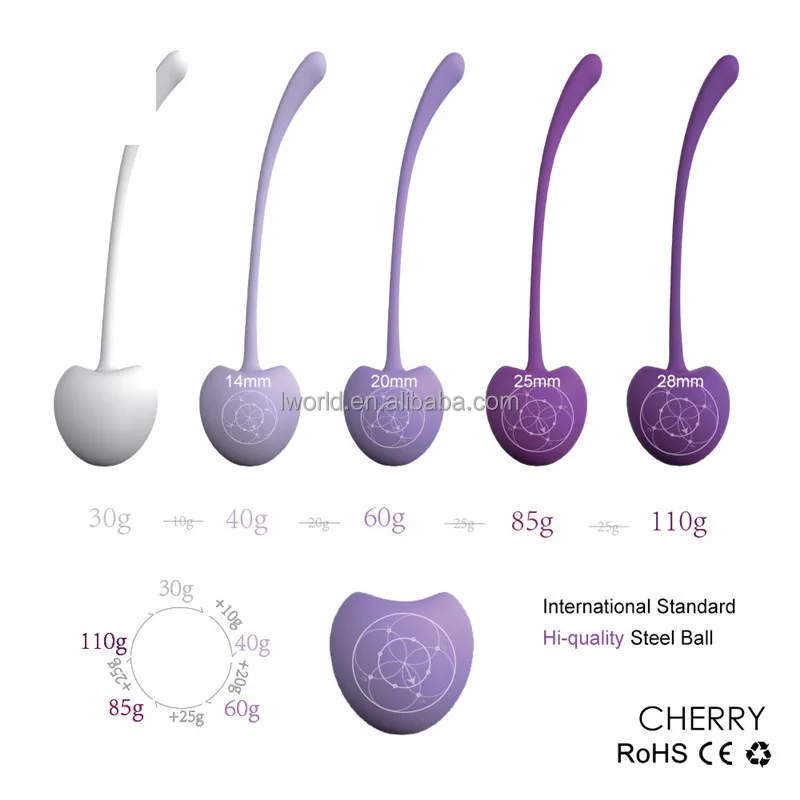 Cherry Pelvic Floor Strengthening Muscle Tightening Kegel Ball Stress Ben Wa Balls for Women Training