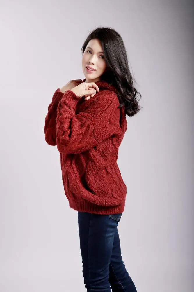 Fashion sweater knitting machine womens cardigan custom sweater for women