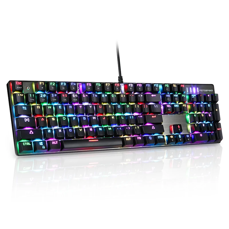 Motospeed CK104 wired usb professional mechanical gaming keyboard