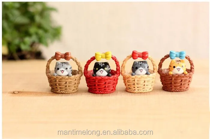 basket cheese cat kitten furnishing garden decoration decoration garden chinese garden decoration