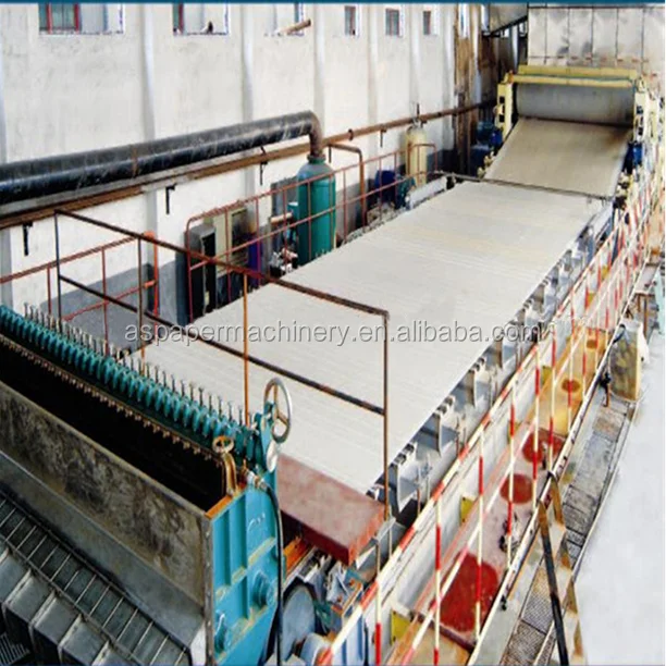 China Wheat Straw Paper / corrugated paper Making Machinery from waste paper