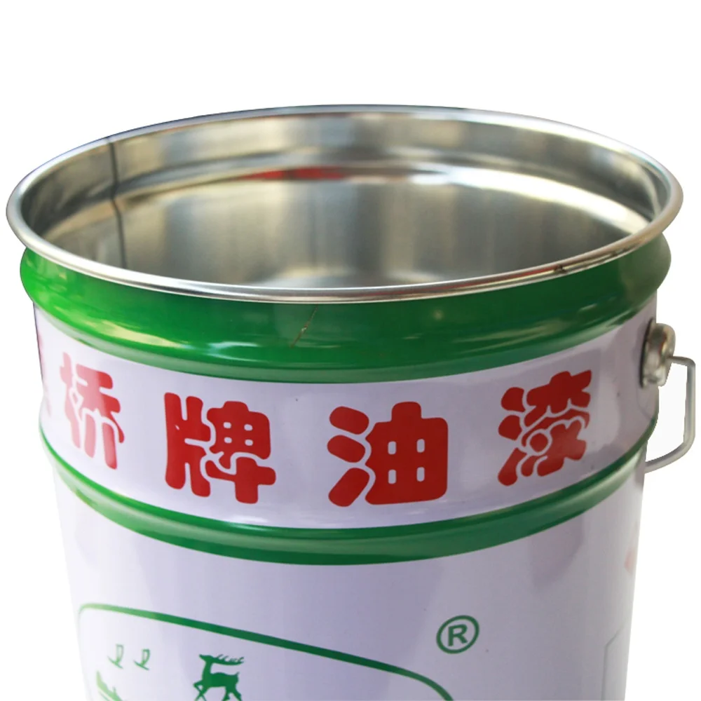 Industrial Metal Bucket with Lid, 5 Gallon