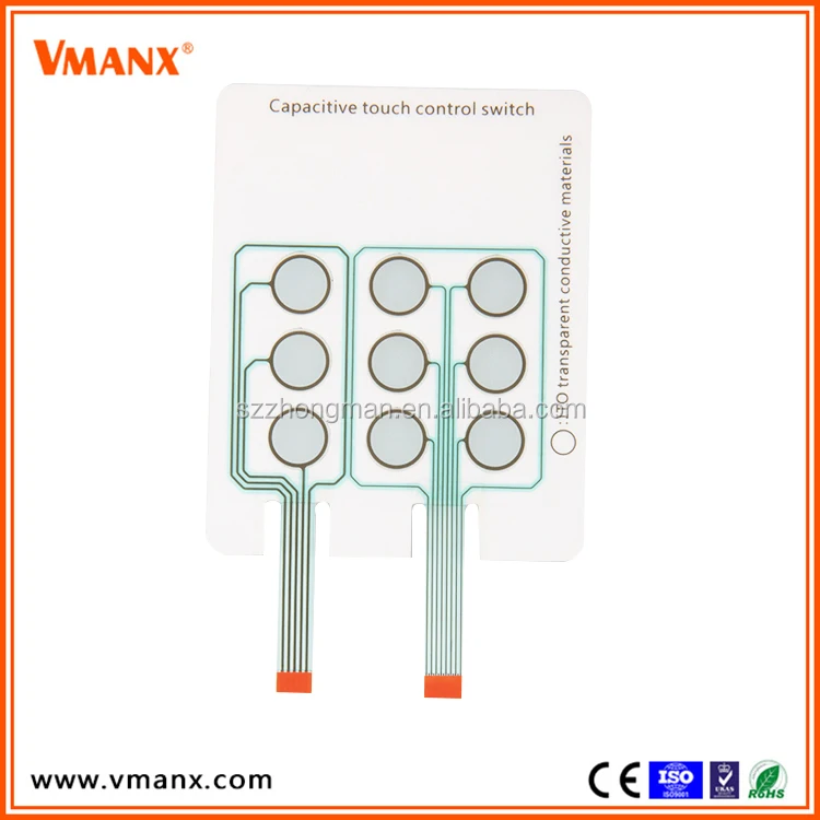 Vmanx Embossed Customized Smart Panel Wall Touch membrane Switch