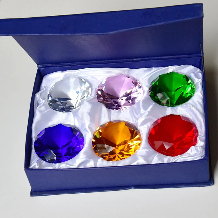 New Design Crystal Glass Red Diamond For Wedding Gift