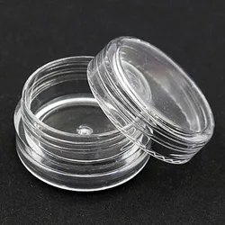 3ml clear plastic small jar nail art glitter powder 3 g pill jar with colorful caps