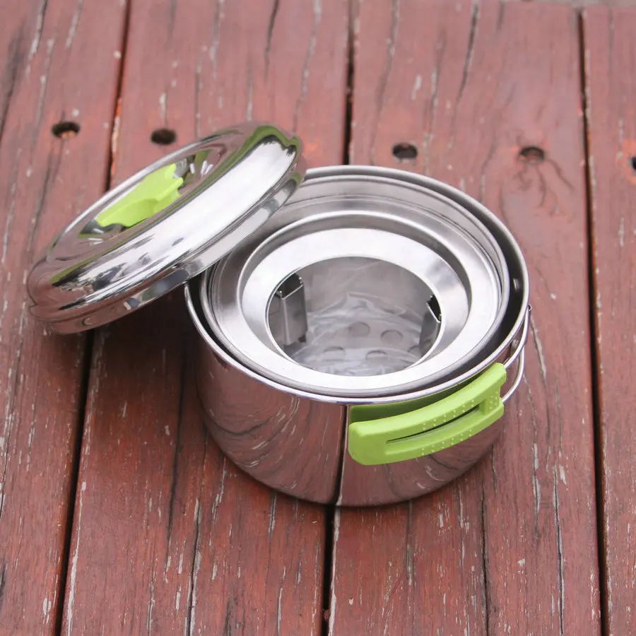 
folding Stainless Steel 1-2 People camping wood stove manufacturers alochol stove for outdoor picnic backpacking 