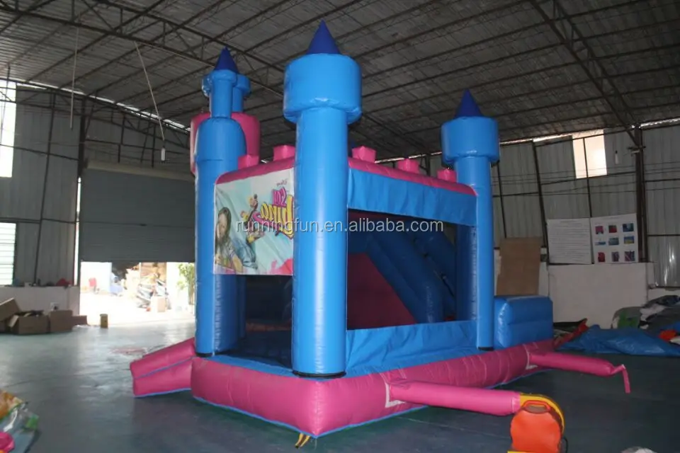 Attractive Frozen Inflatable Bouncy Castle With Slide Combo Frozen Bounce House For Children