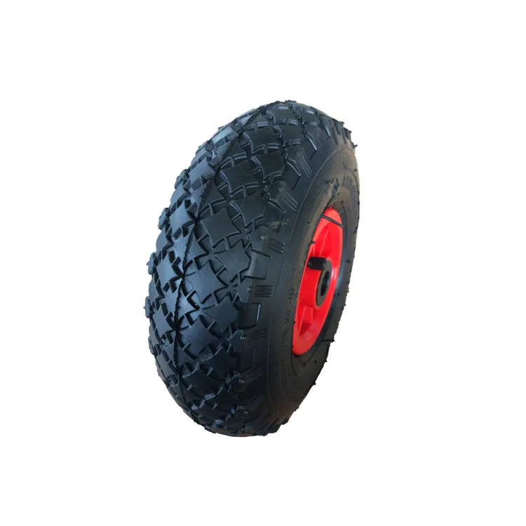 10 inches air rubber wheels with plastic rim